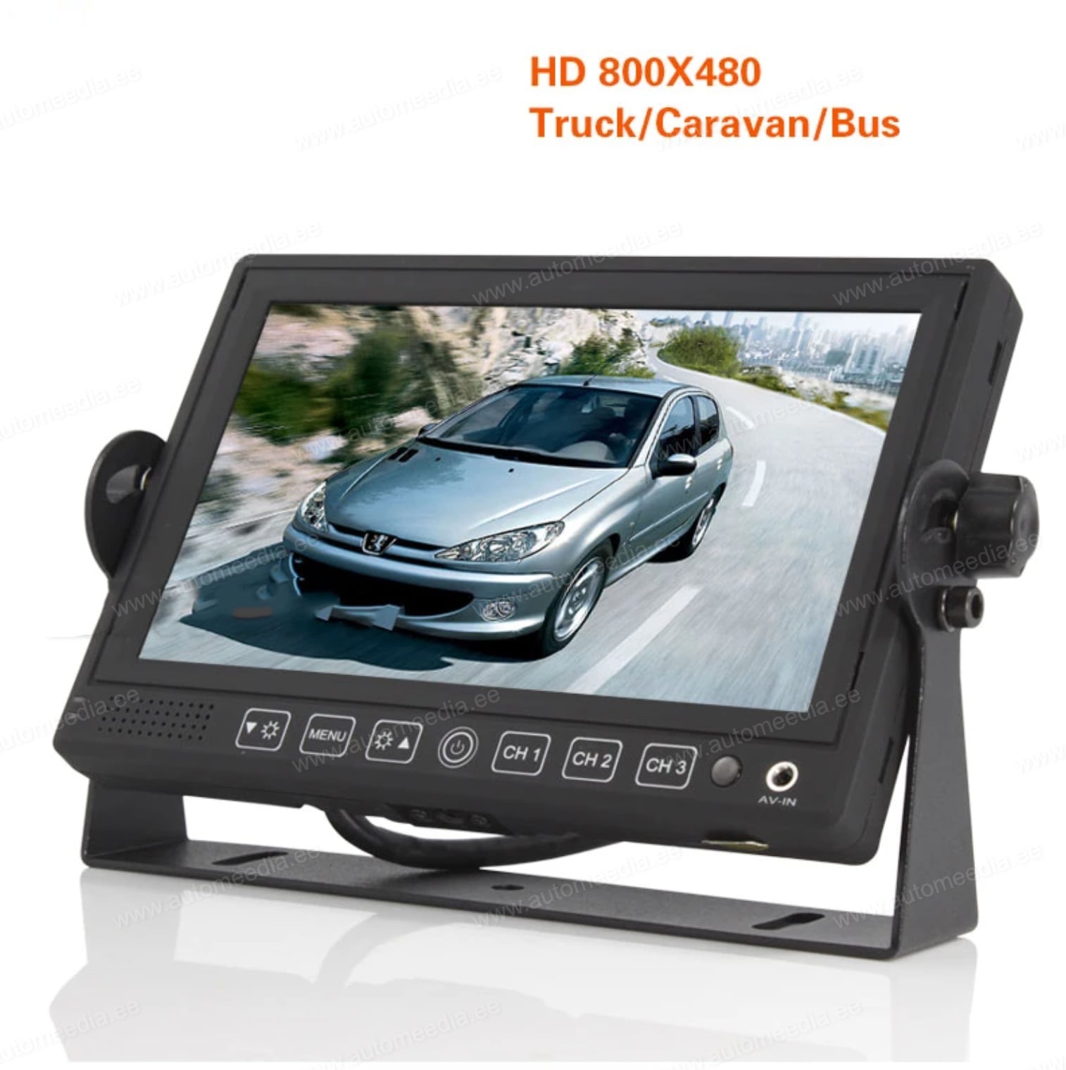 7" tollise ekraaniga veoauto bussi rasketehnika kaamerasüsteem (AHD), ekraan + AHD kaamera 1080P + 20m kaabel